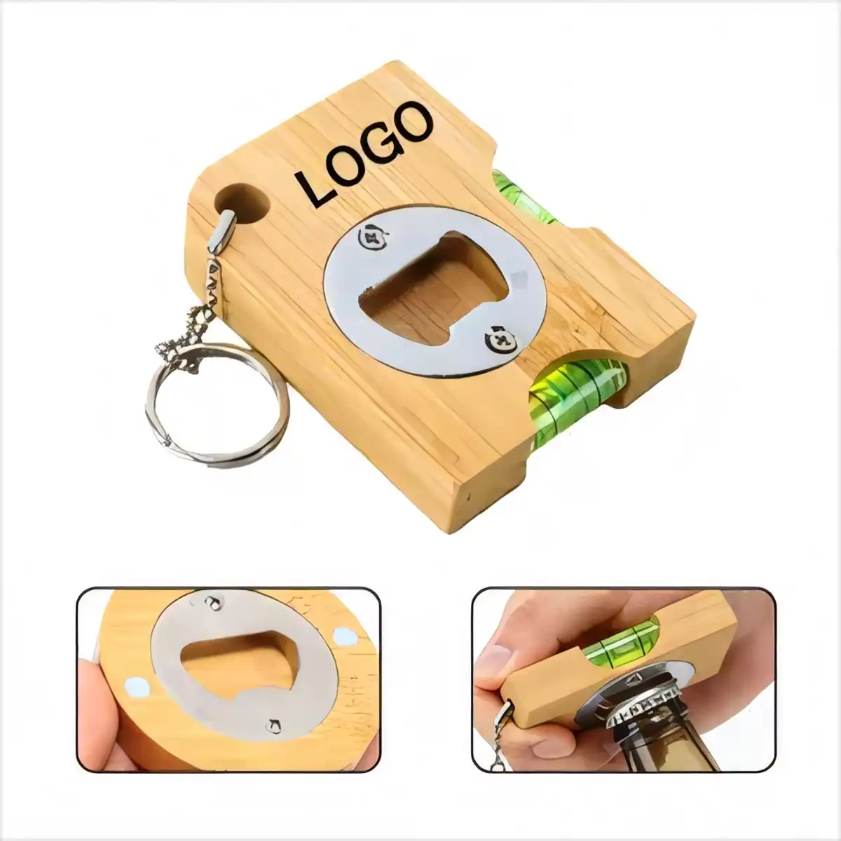 Magnetic Bamboo Bottle Opener product detail view