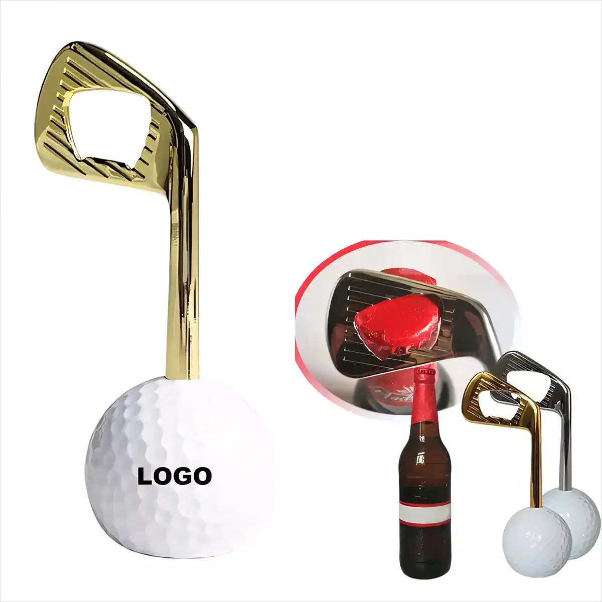 Zinc Alloy Golf Ball Bottle Opener