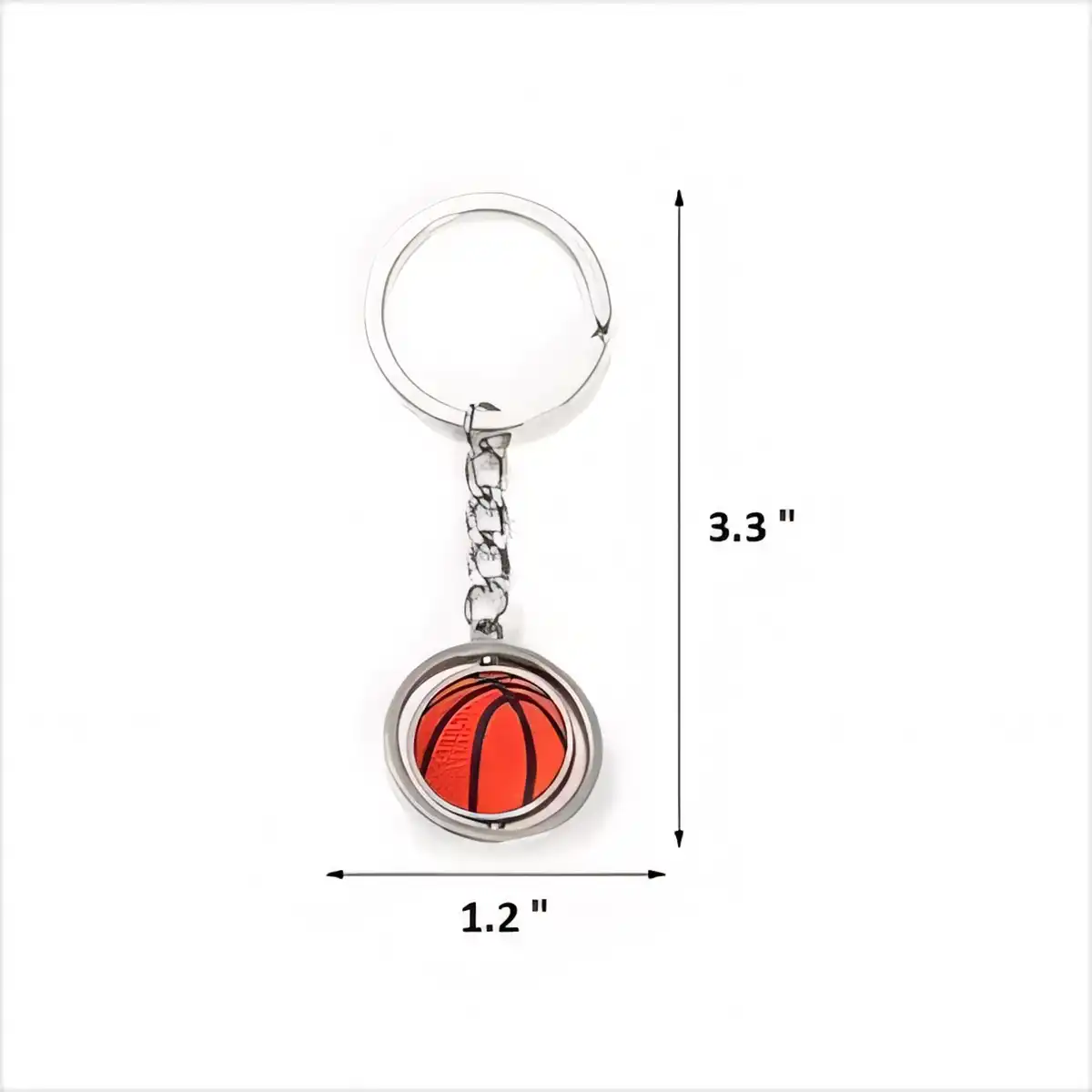 Polished Zinc Alloy Spinning Keychain Gift product detail view