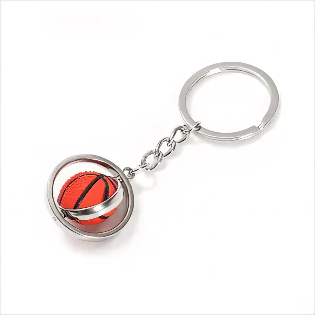 Polished Zinc Alloy Spinning Keychain Gift alternate product angle
