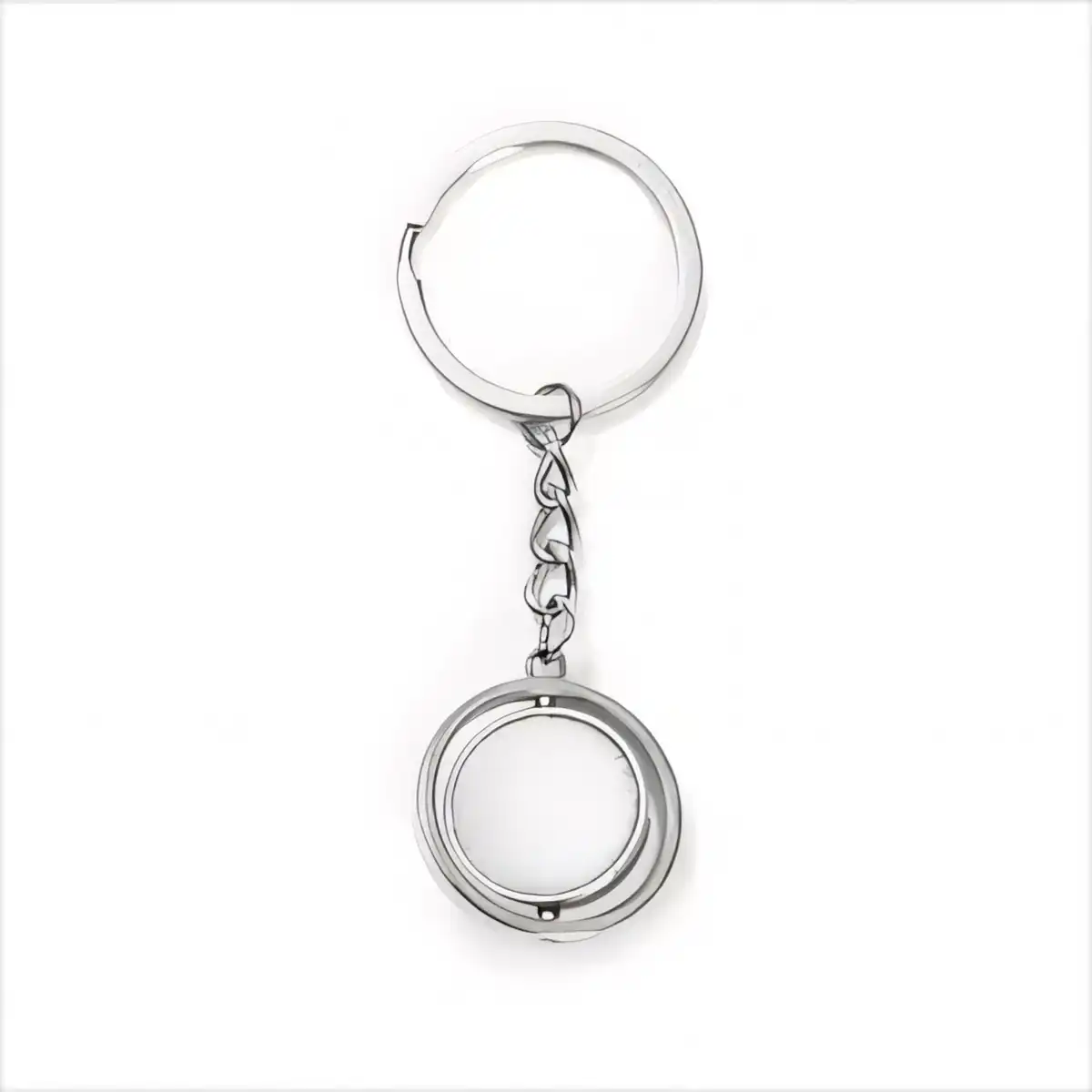 Polished Zinc Alloy Spinning Keychain Gift product with accessories