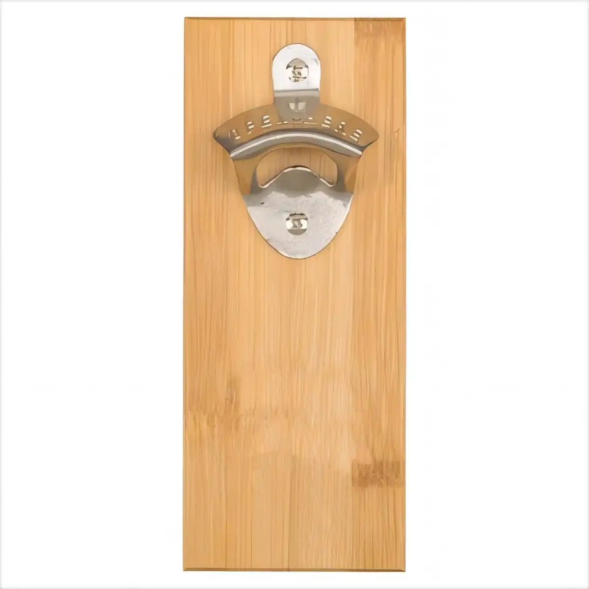 Bamboo Magnetic Bottle Opener Wall Mount product detail view
