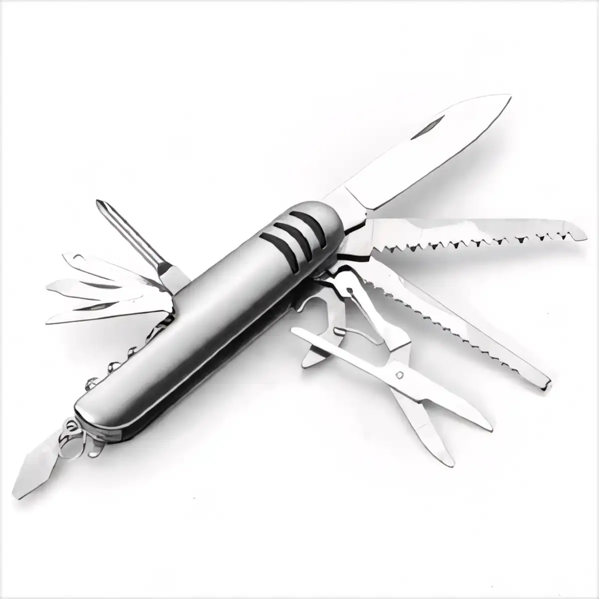 11-in-1 Stainless Steel Pocketknife product close-up