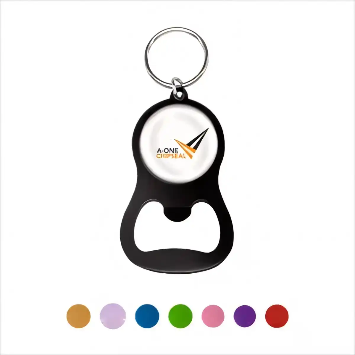 Vibrant Aluminum Keychain Bottle Opener product with accessories