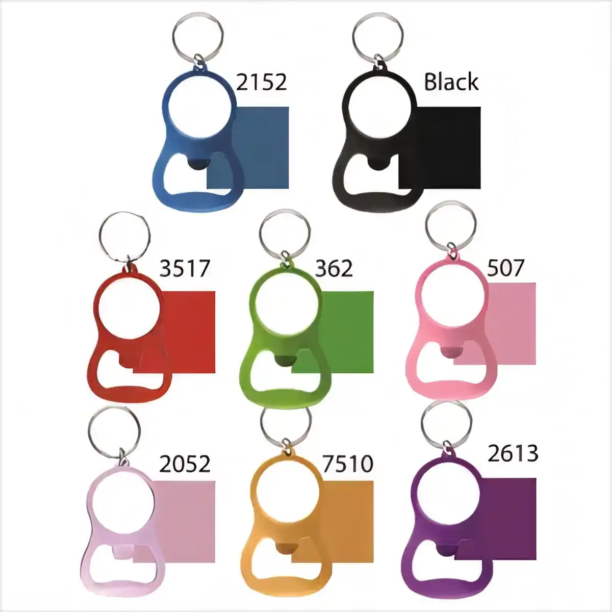 Vibrant Aluminum Keychain Bottle Opener custom logo imprint view