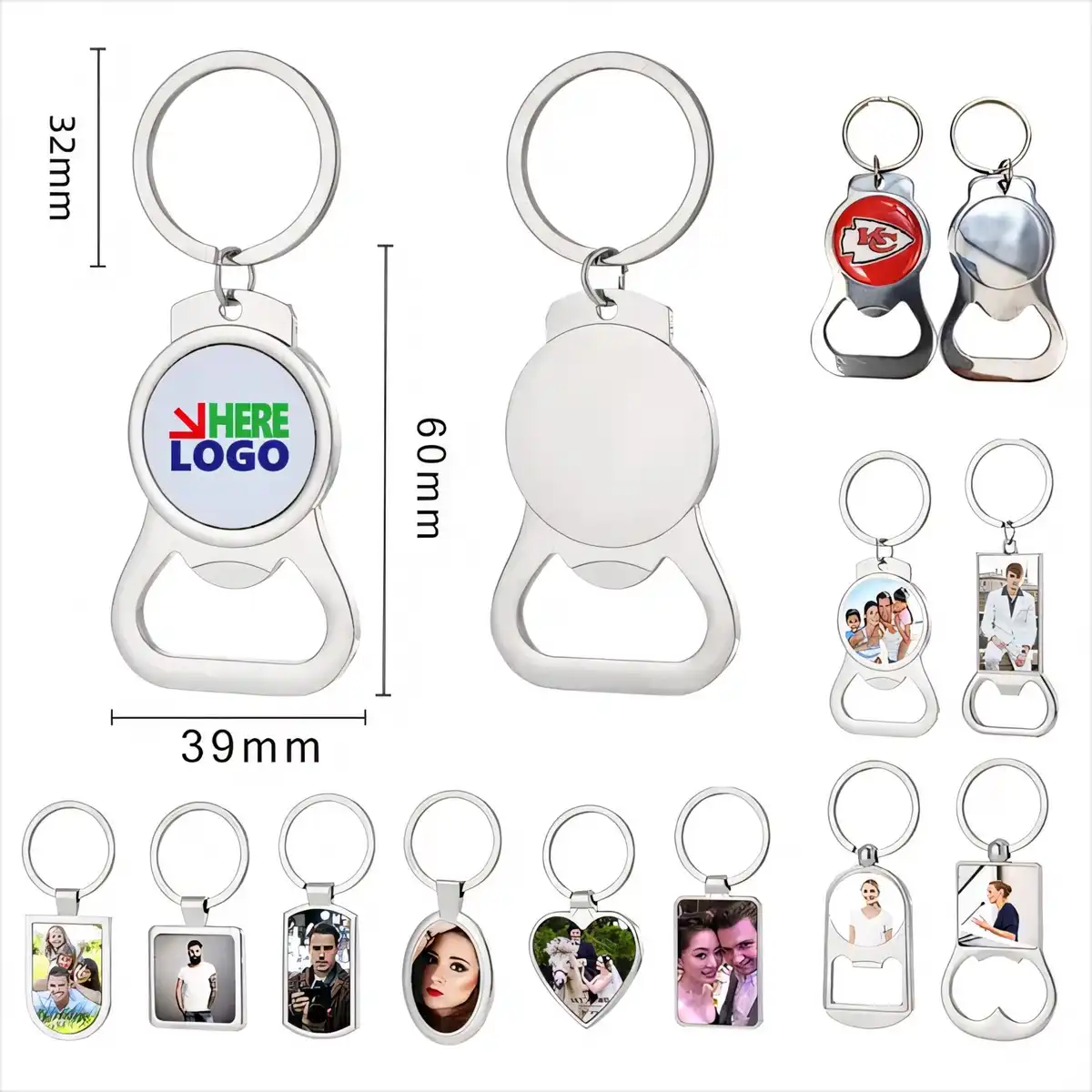 Stainless Steel Keychain Bottle Opener