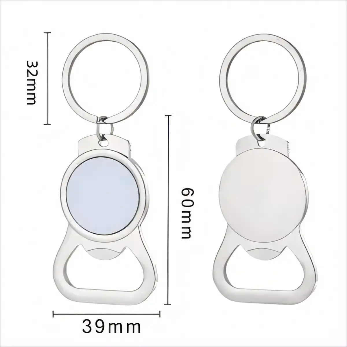 Stainless Steel Keychain Bottle Opener alternate product angle