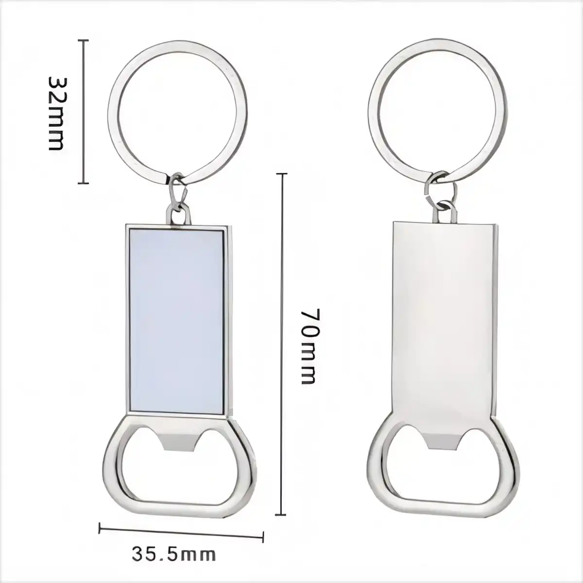 Stainless Steel Keychain Bottle Opener product with accessories