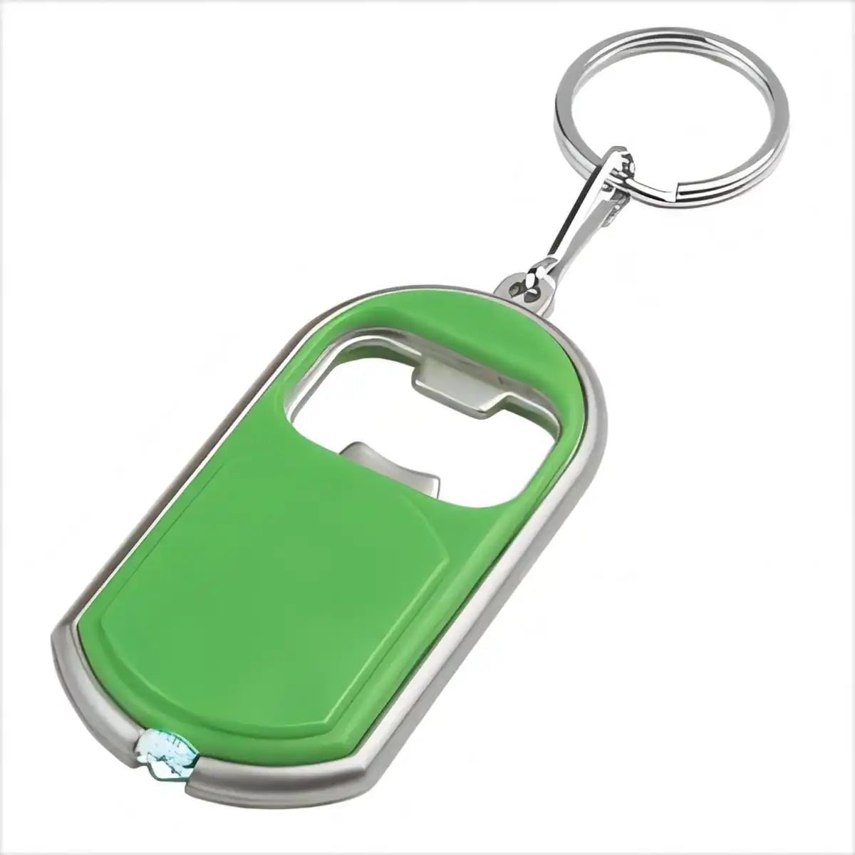 LED Bottle Opener Keychain Light product close-up