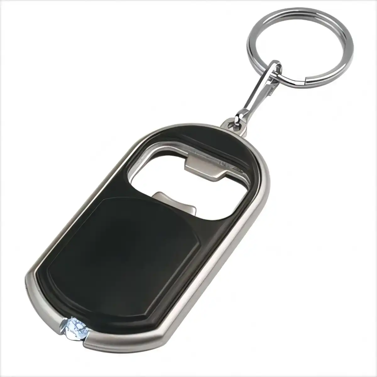 LED Bottle Opener Keychain Light product with accessories