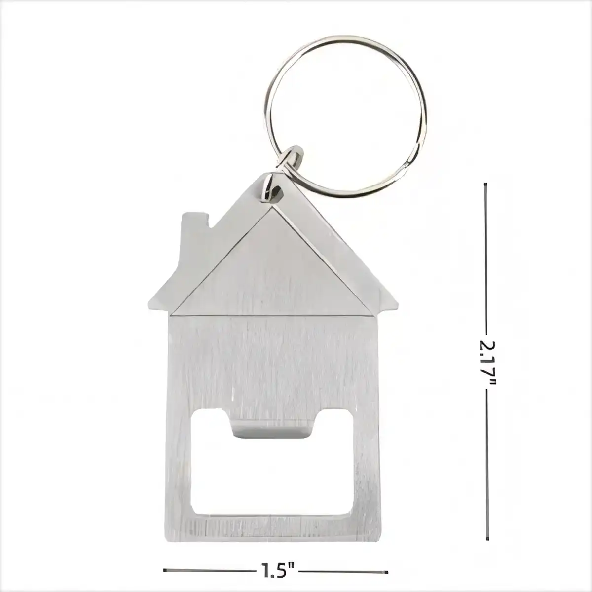 Zinc Alloy House Keychain Bottle Opener product detail view