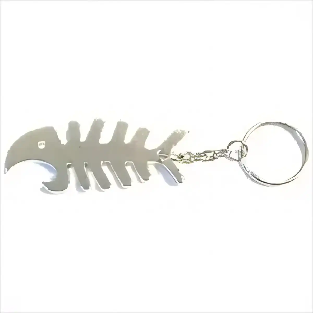 Aluminum Fish Bone Opener Keychain additional product view