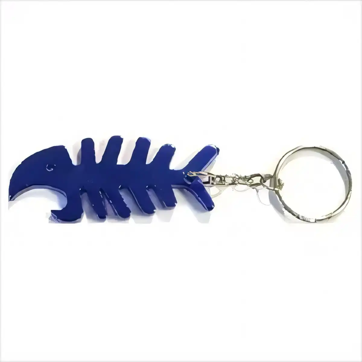 Aluminum Fish Bone Opener Keychain product with accessories