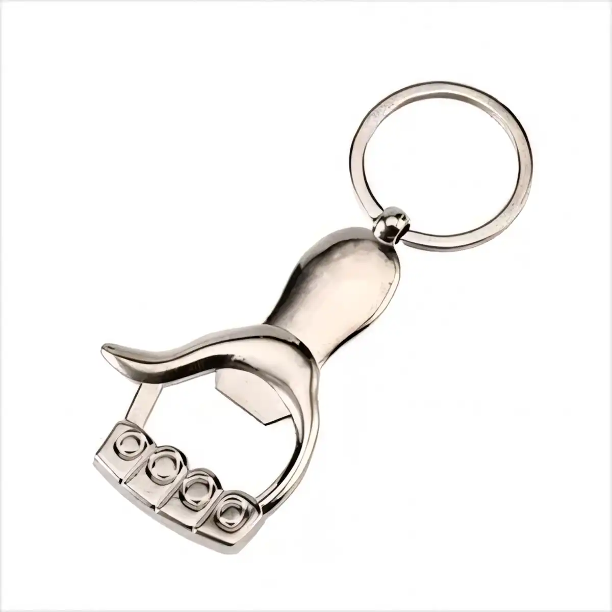 Metal Palm Bottle Opener Keychain alternate product angle