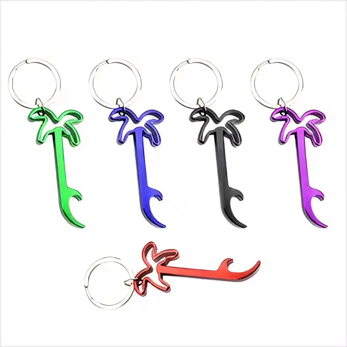 Palm Tree Bottle Opener Keychain product detail view