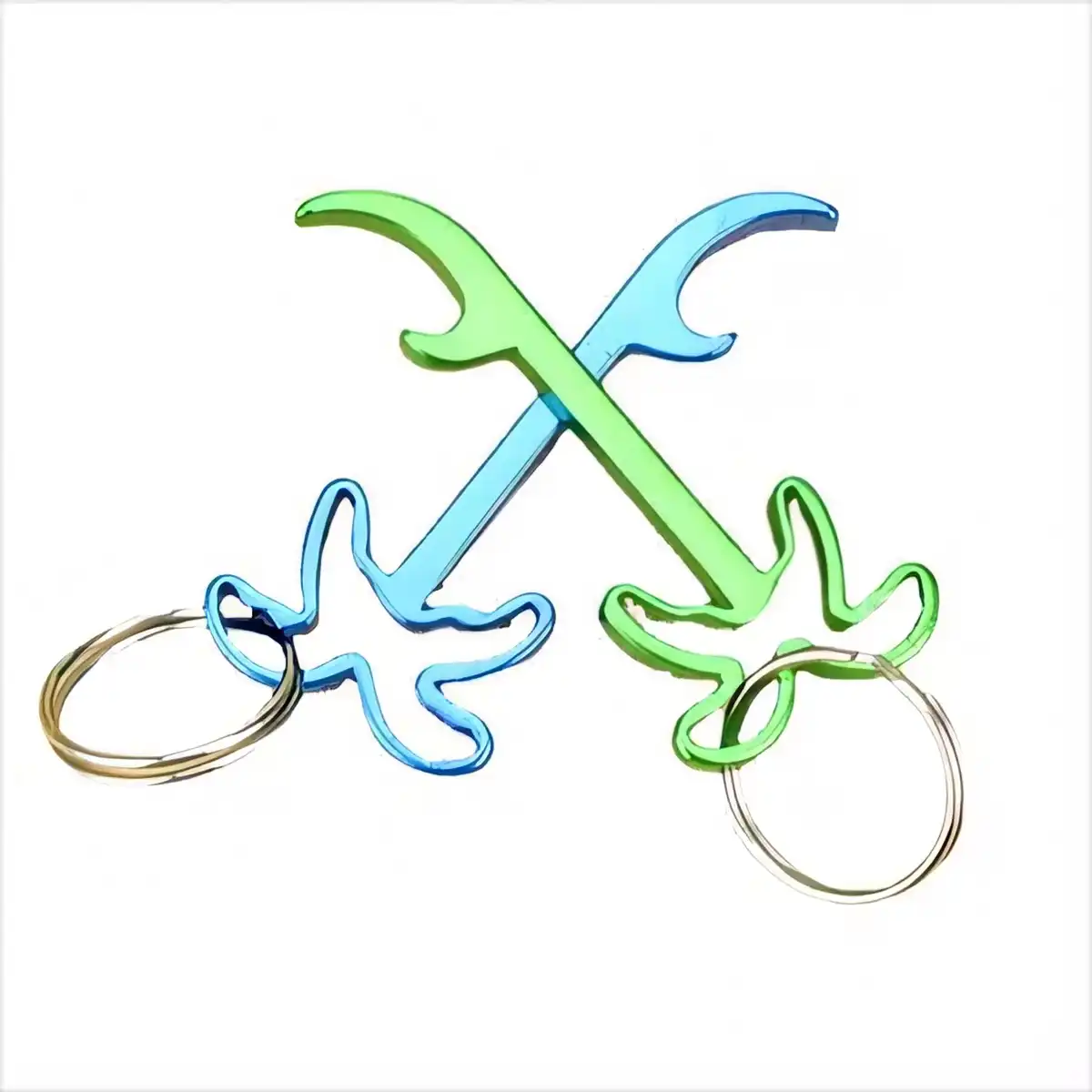 Palm Tree Bottle Opener Keychain custom logo imprint view