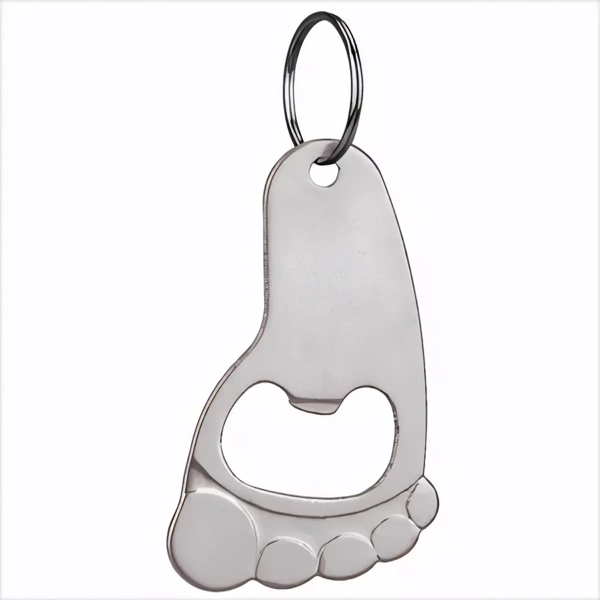 Foot Aluminum Bottle Opener Keychain product close-up