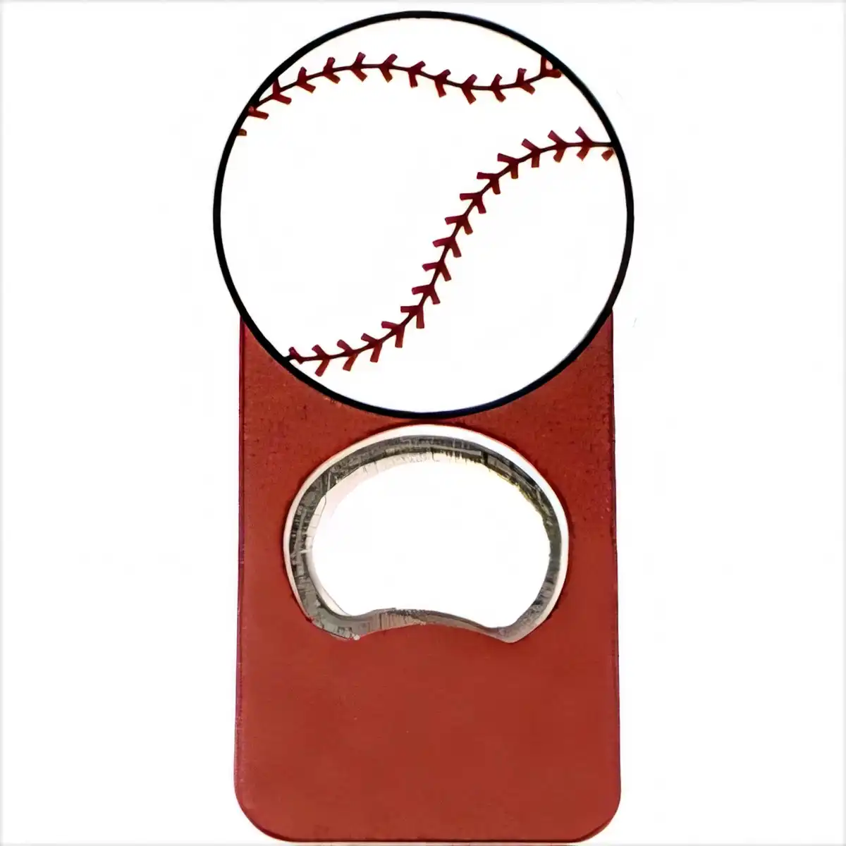 Magnetic Baseball Bottle Opener