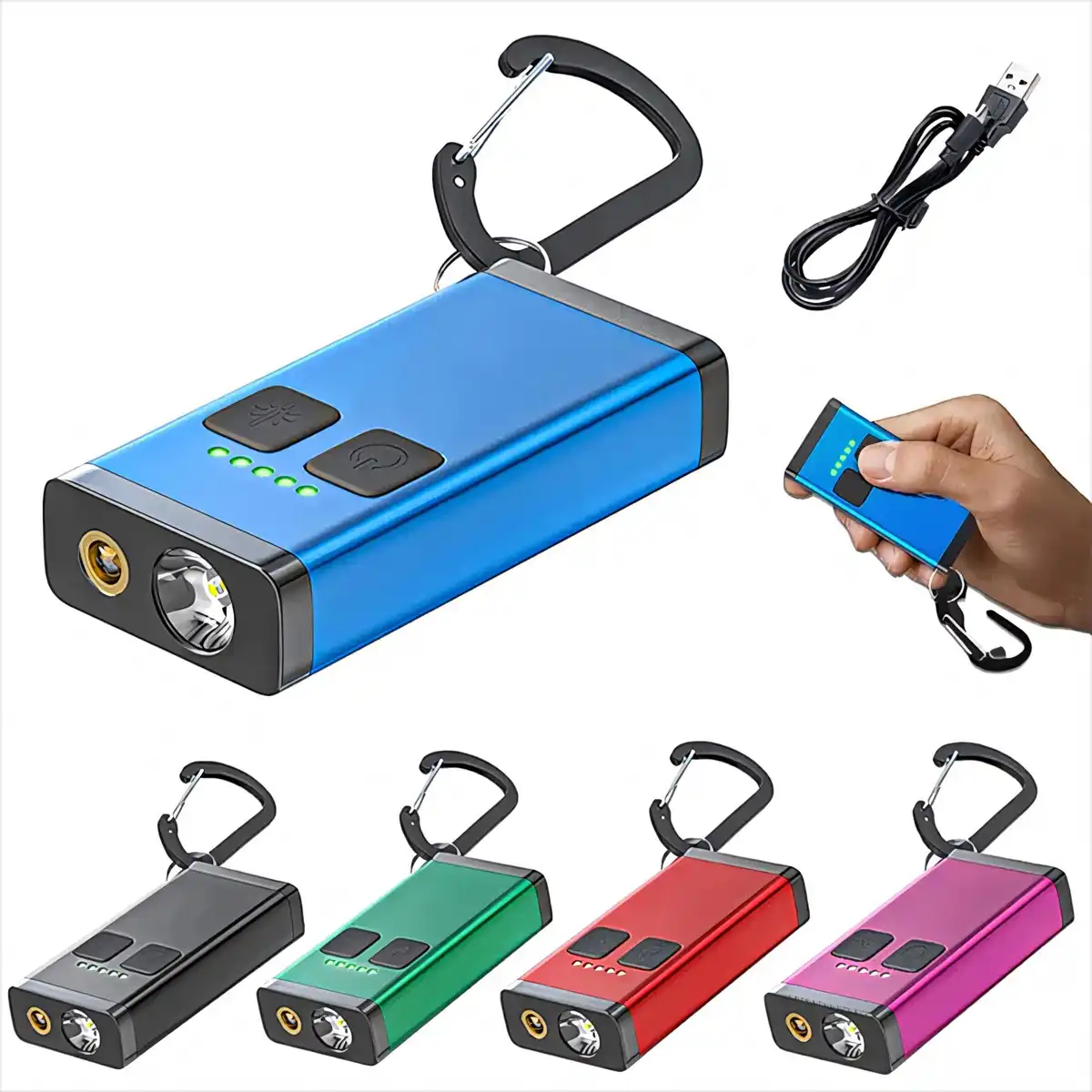Rechargeable Keychain Flashlight Aluminum Alloy
