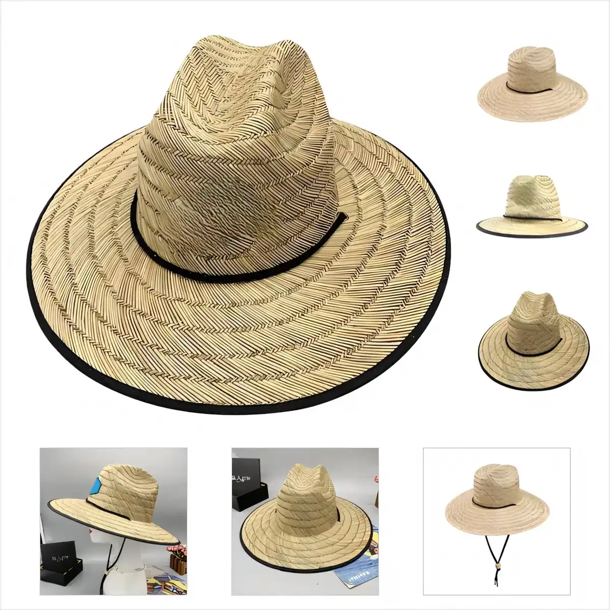 Straw Hat with Chin Cord