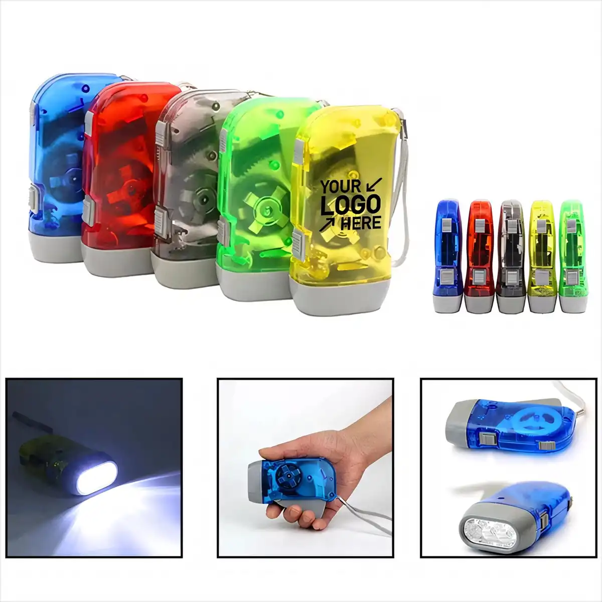 Hand Press LED Flashlight