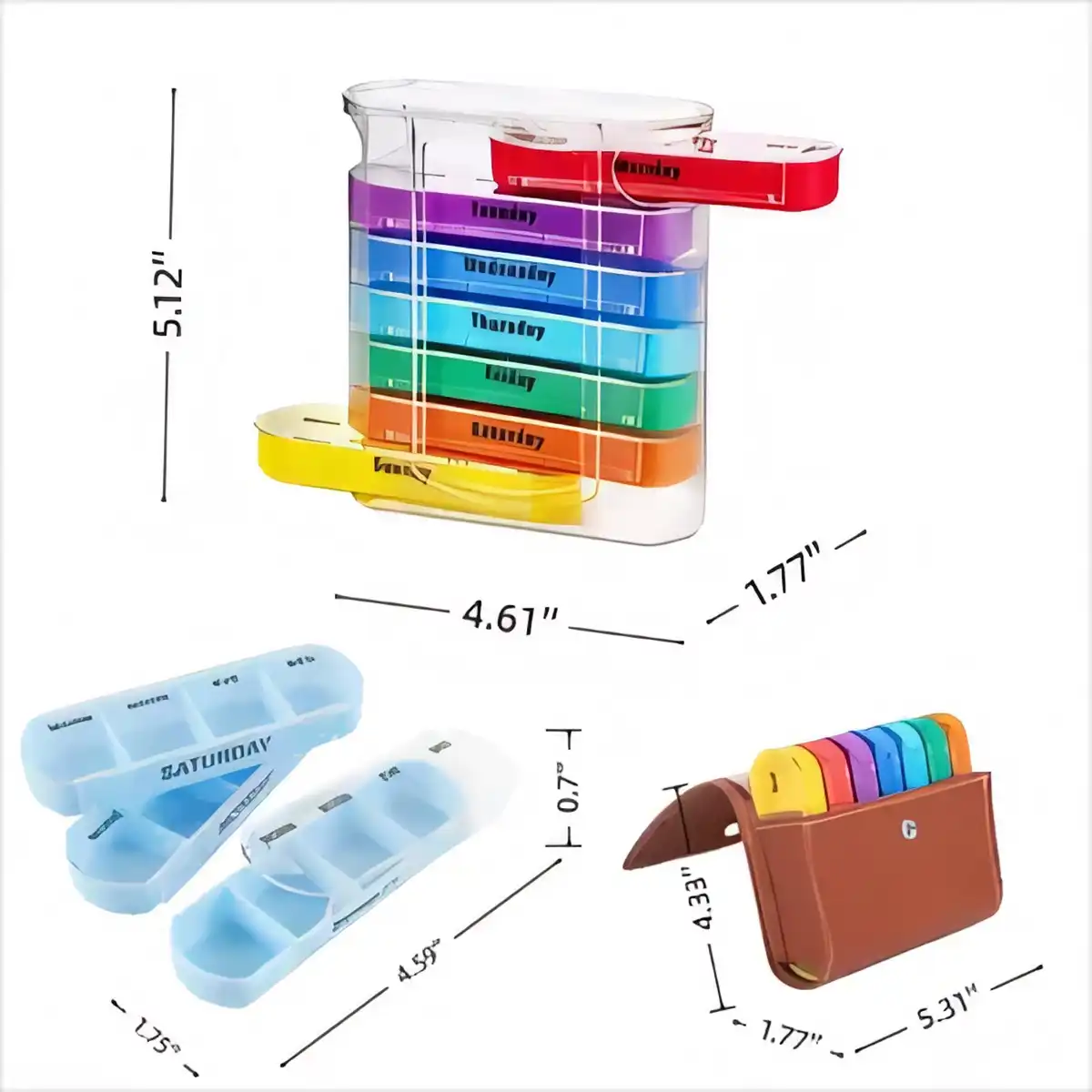 7 Day Stackable Pill Organizer product detail view