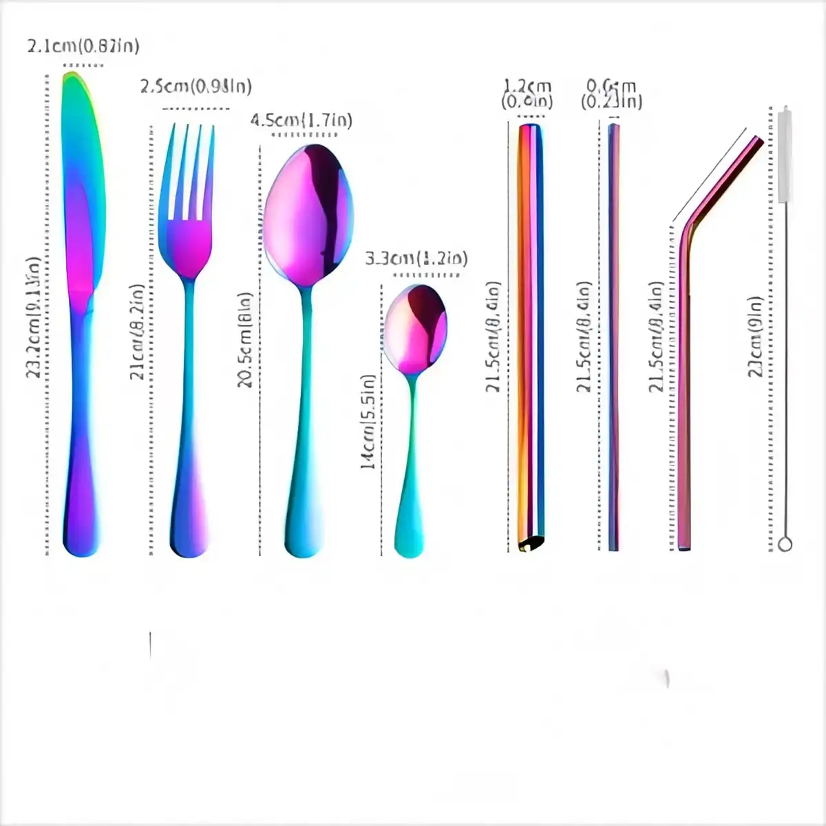 Portable Stainless Steel Cutlery Set product detail view