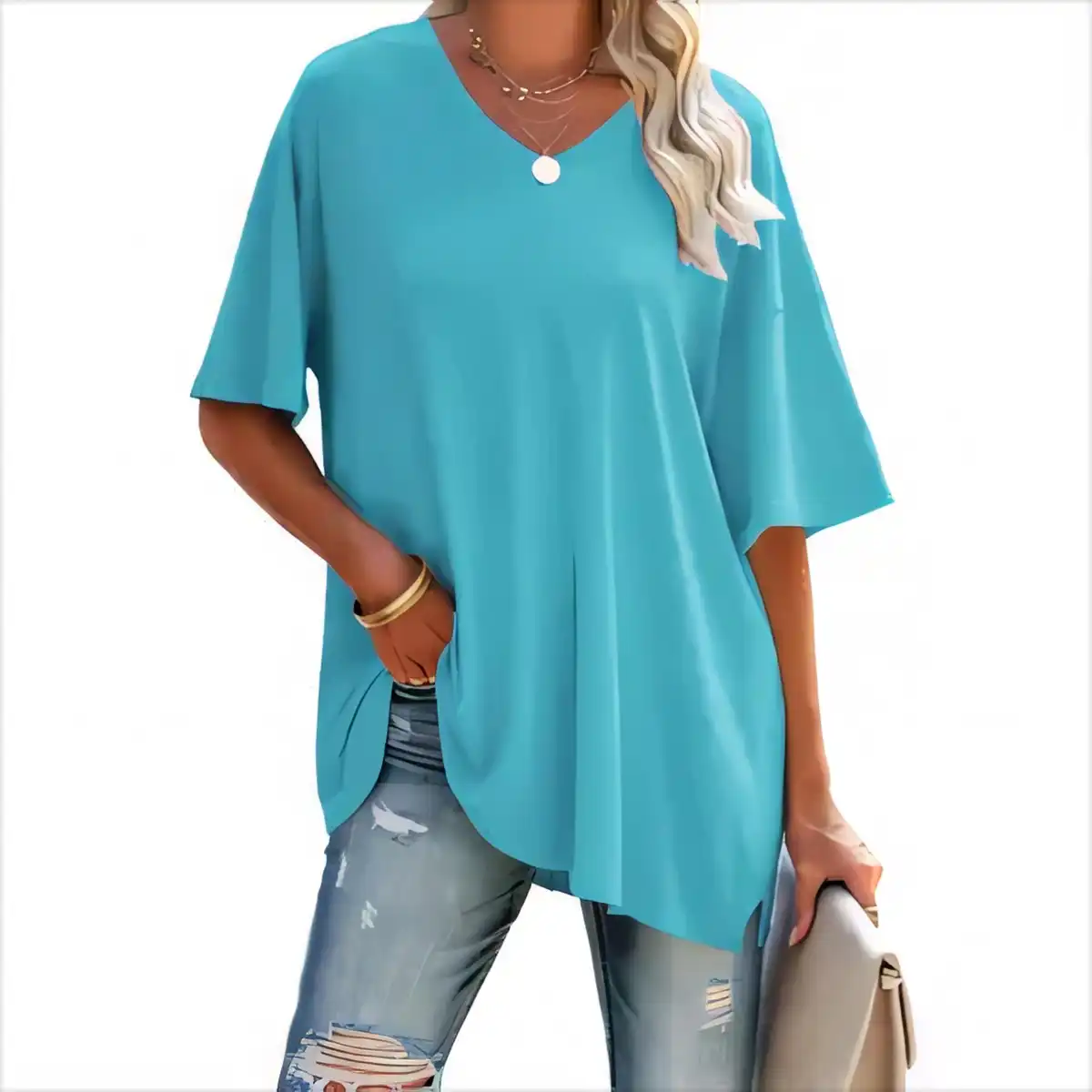Relaxed Fit V Neck Tee product image 9