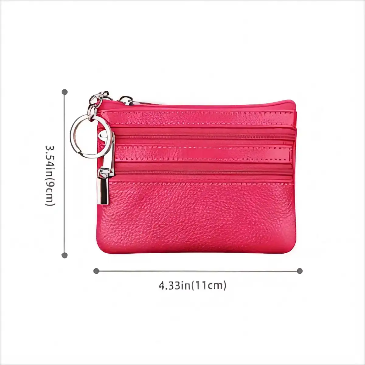 Vibrant Zip Around Leather Card Wallet product detail view