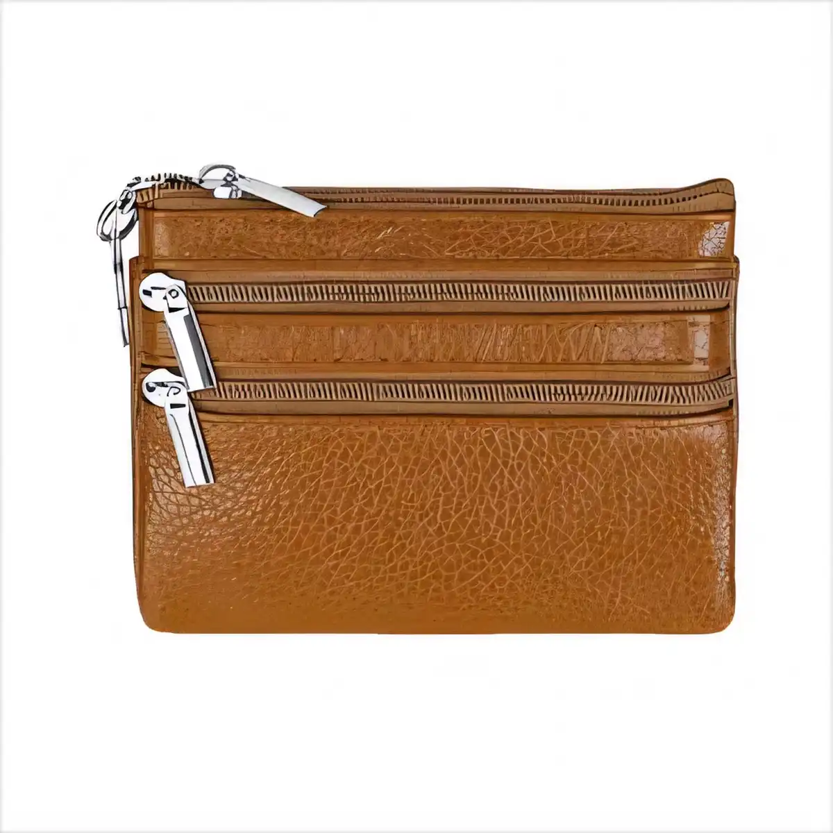 Vibrant Zip Around Leather Card Wallet custom logo imprint view