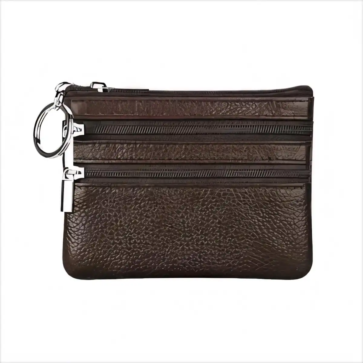 Vibrant Zip Around Leather Card Wallet product in use