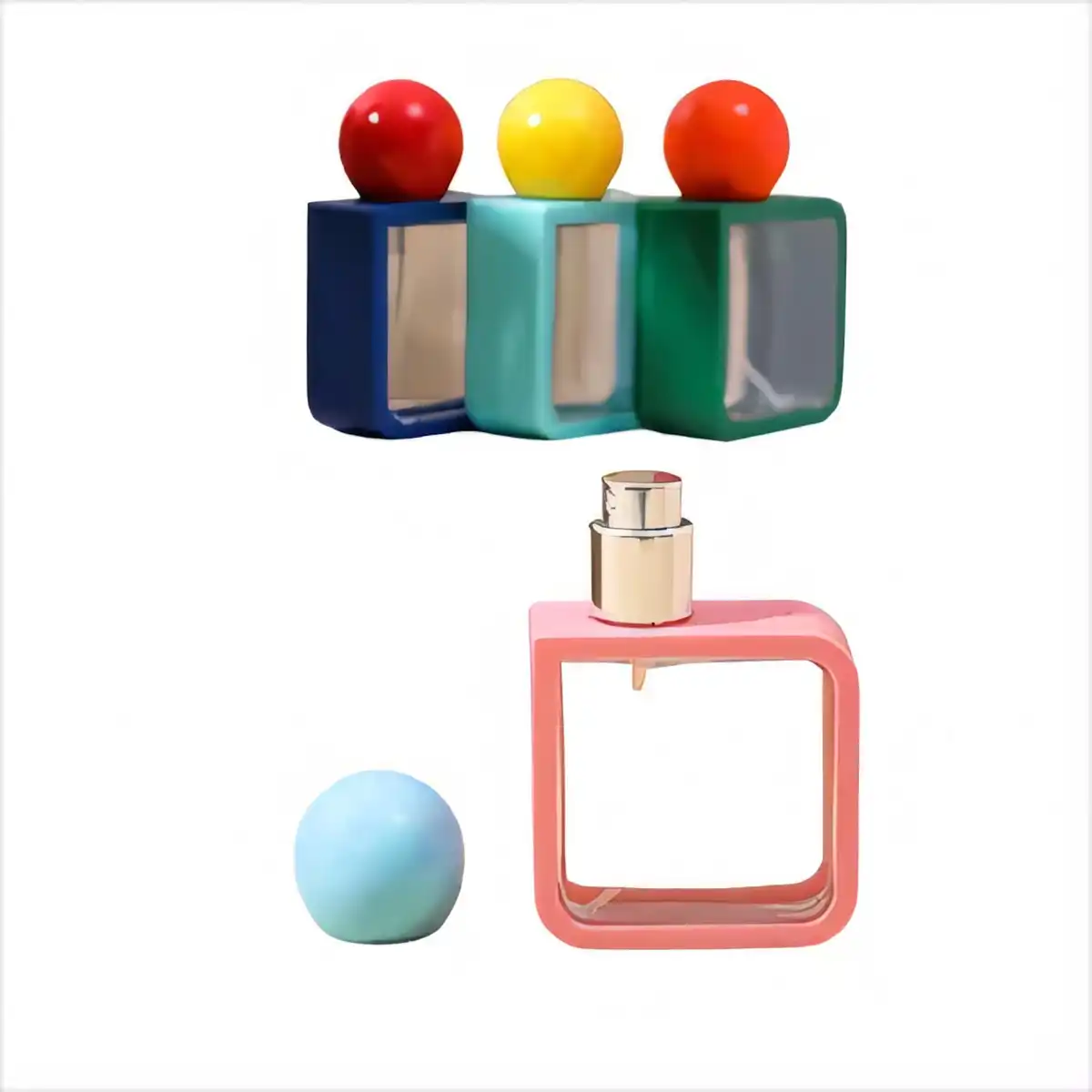Refillable Perfume Spray Travel Bottle product with accessories