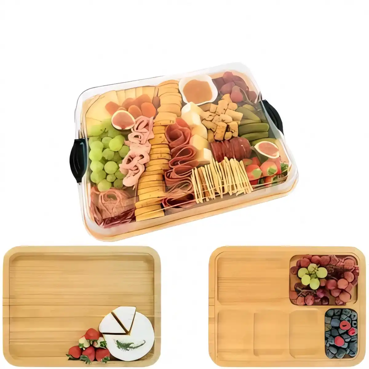 Bamboo Serving Board with Lid product detail view