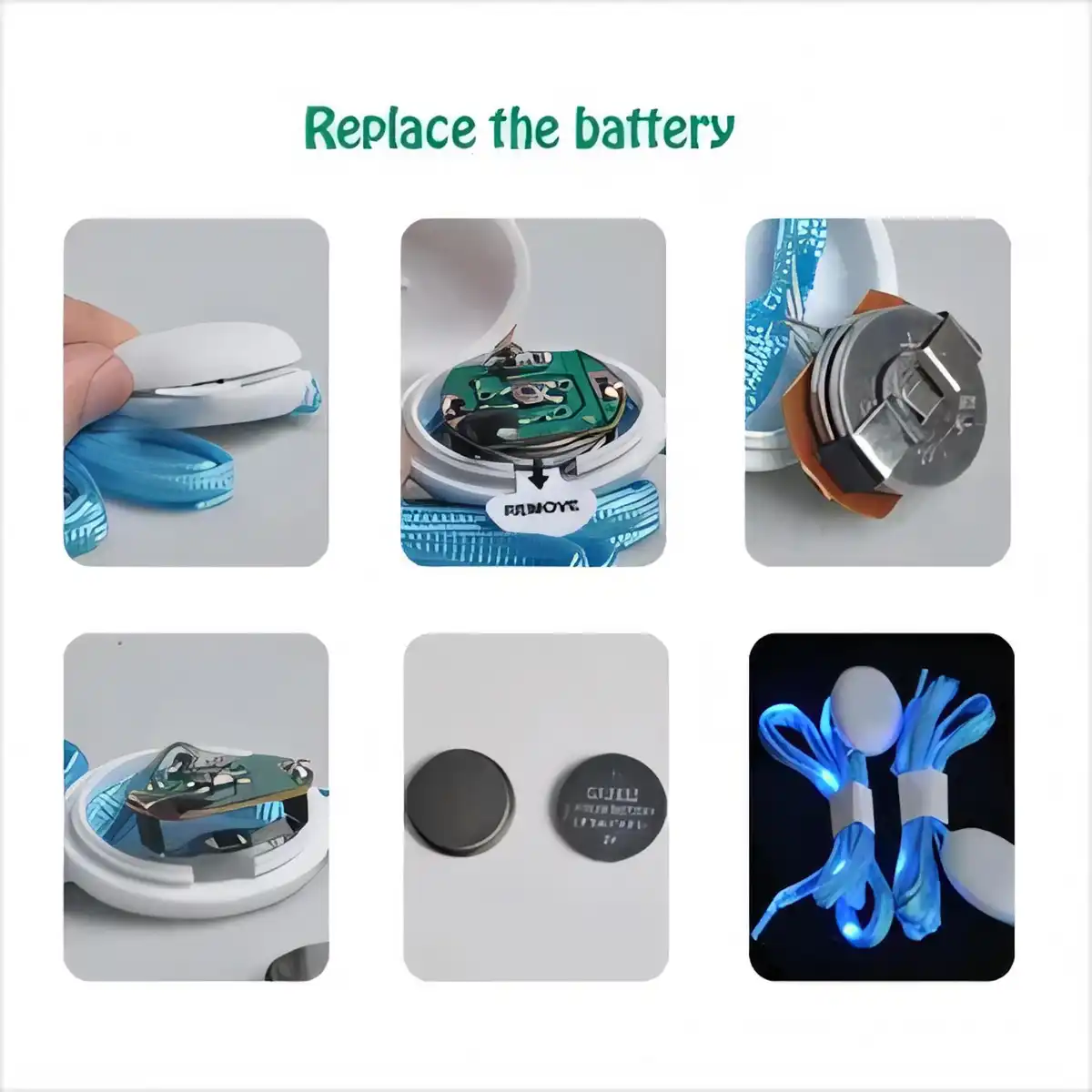 LED Nylon Shoelaces Multi Color product detail view