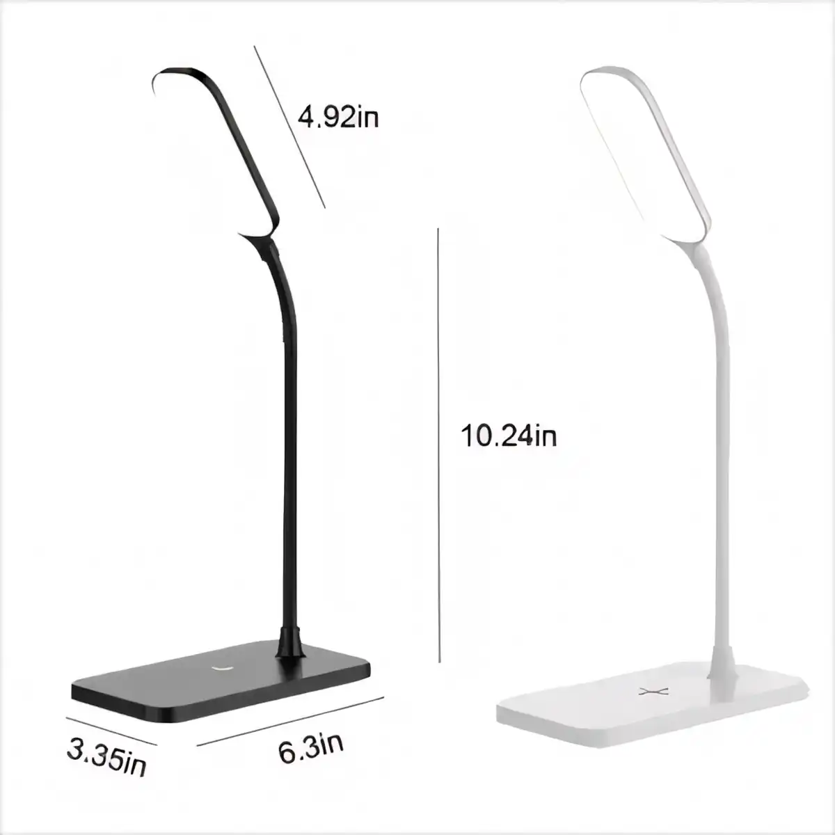 Portable LED Desk Lamp Wireless Charger alternate product angle
