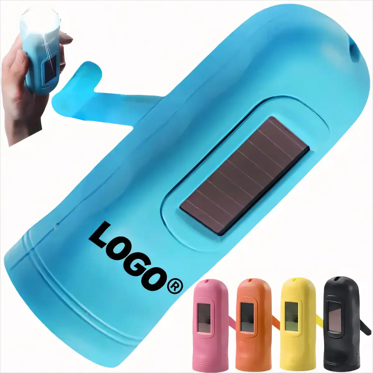 Solar Hand Crank Emergency Flashlight