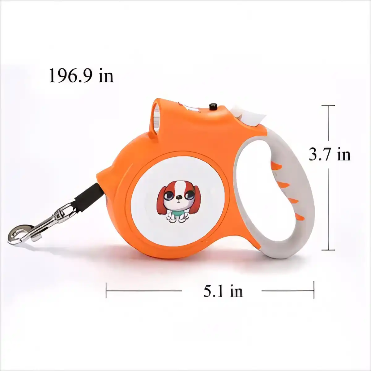 LED Retractable Dog Leash 16ft product close-up