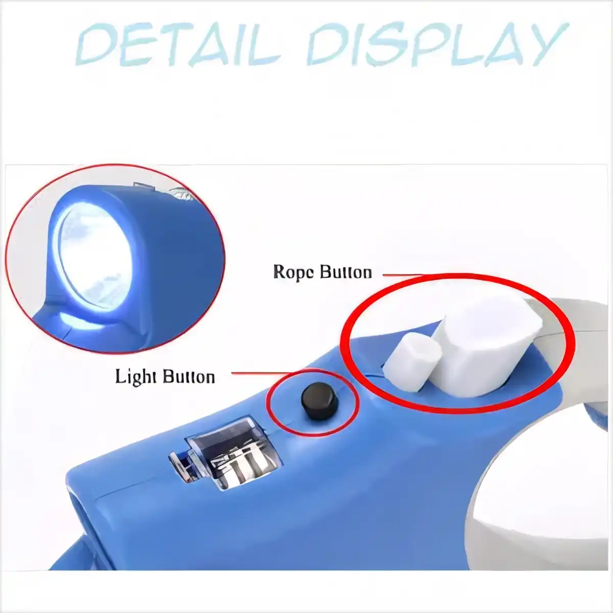 LED Retractable Dog Leash 16ft additional product view