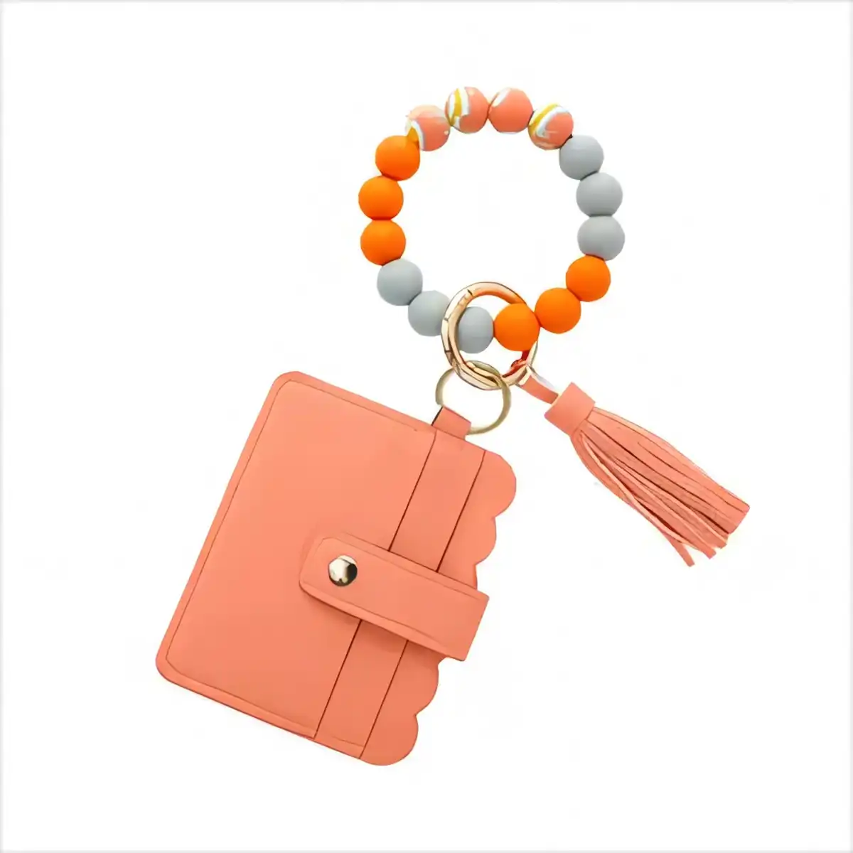 Silicone Card Holder Keychain product detail view