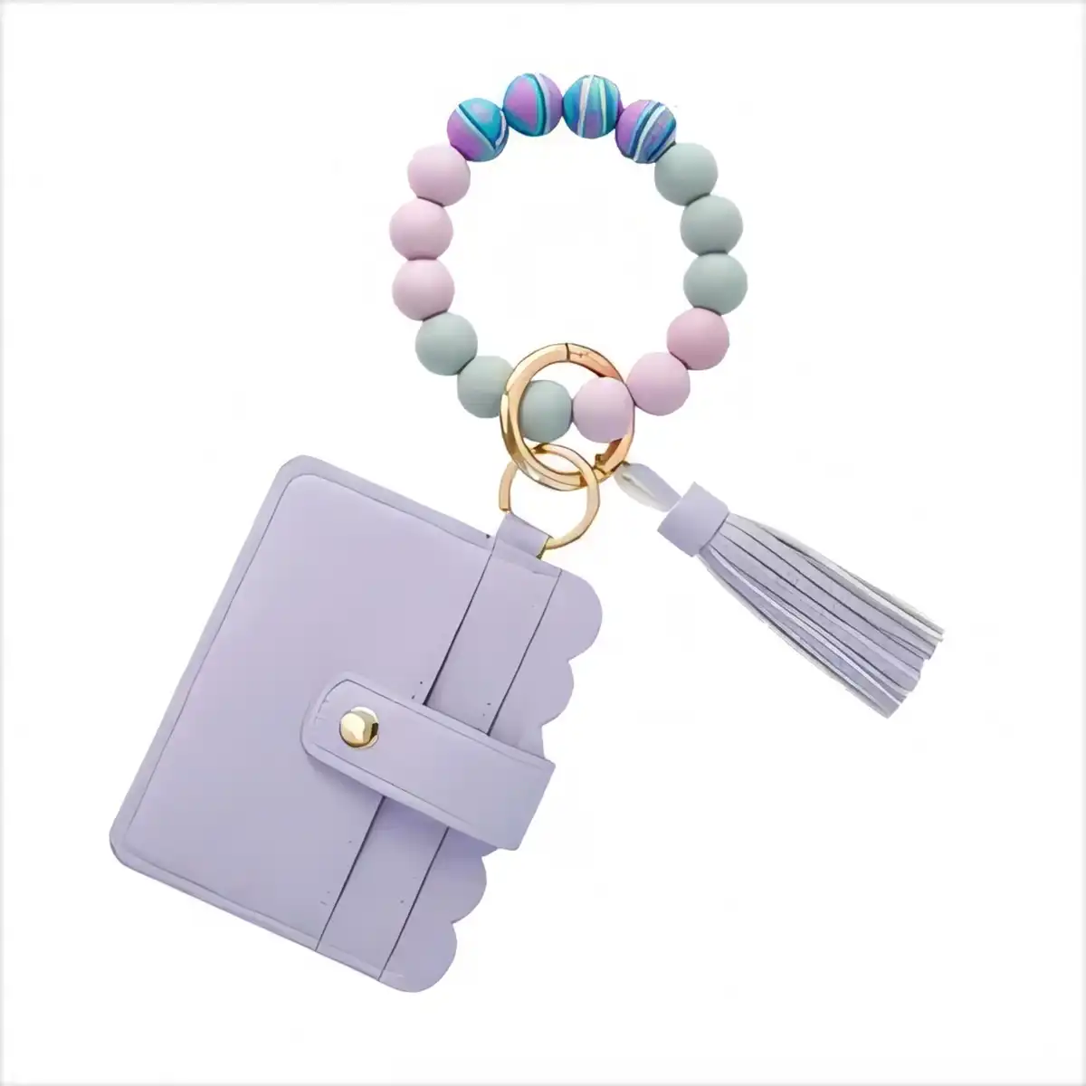 Silicone Card Holder Keychain product close-up