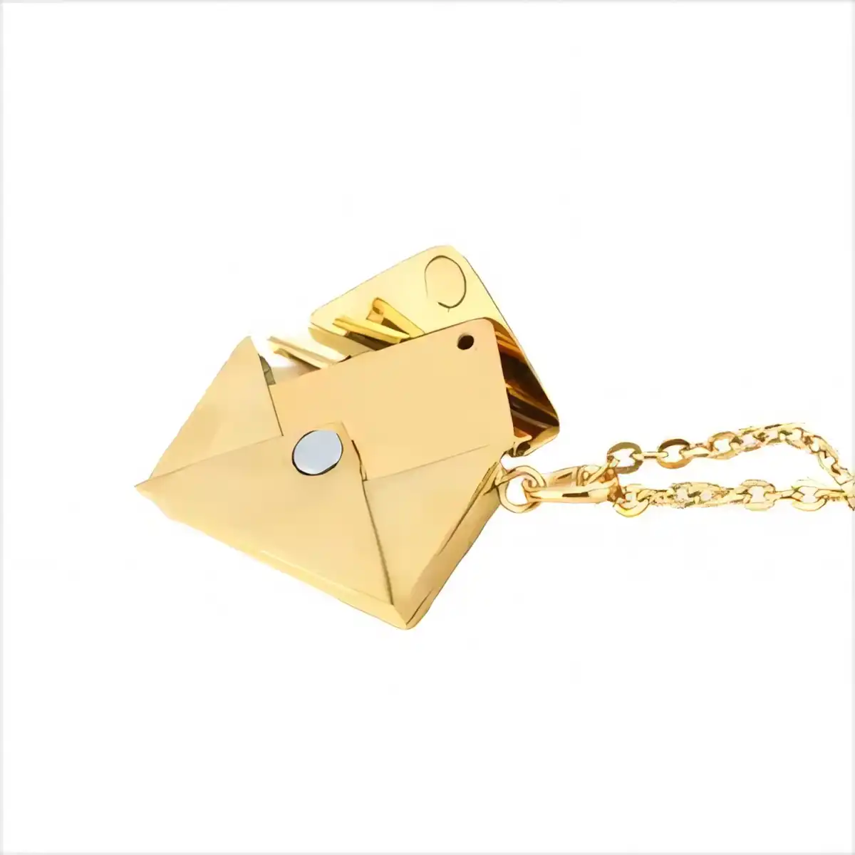 Tarnish Resistant Envelope Locket Pendant product detail view
