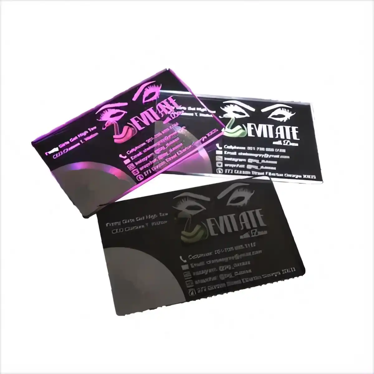Glowing Acrylic LED Business Cards product close-up