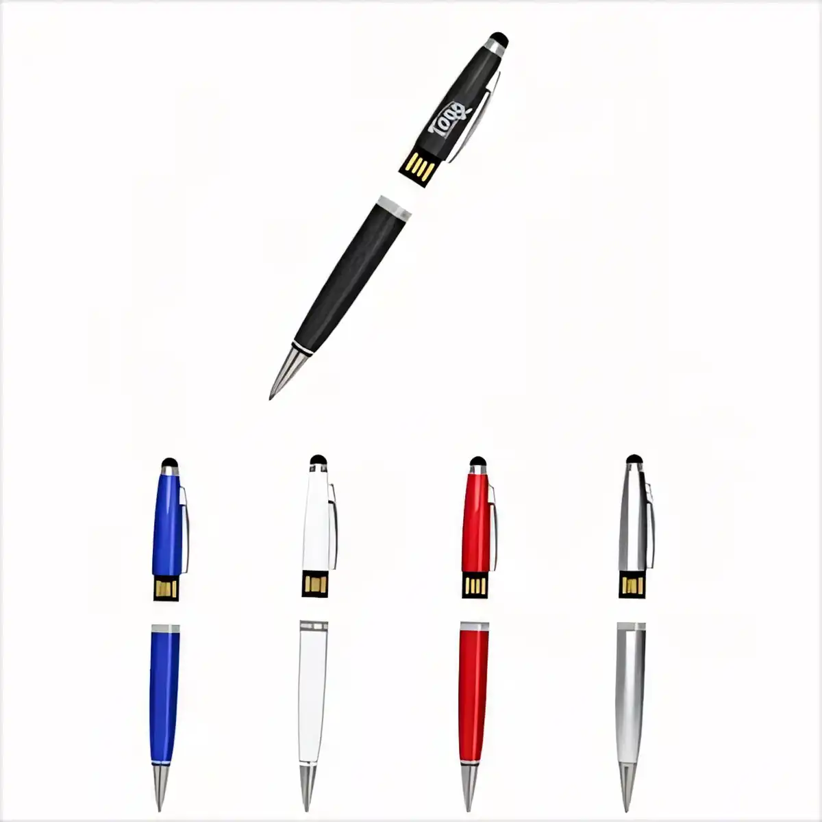 Metal USB Drive Stylus Pen alternate product angle