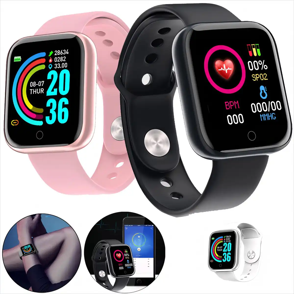Health Tracking Smartwatch with Blood Pressure