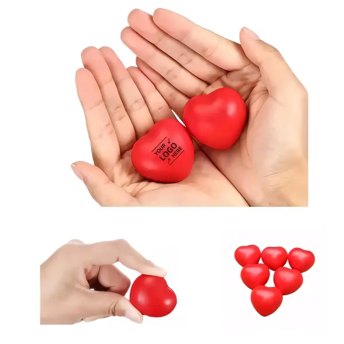 Squeezable Heart Stress Relief Balls