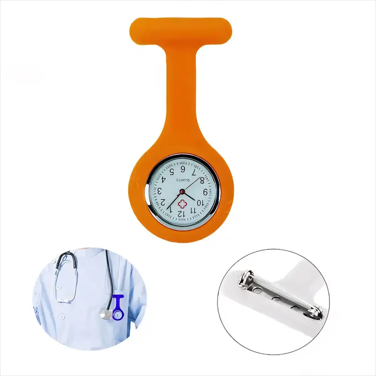 Nurse Silicone T-Pin Watch