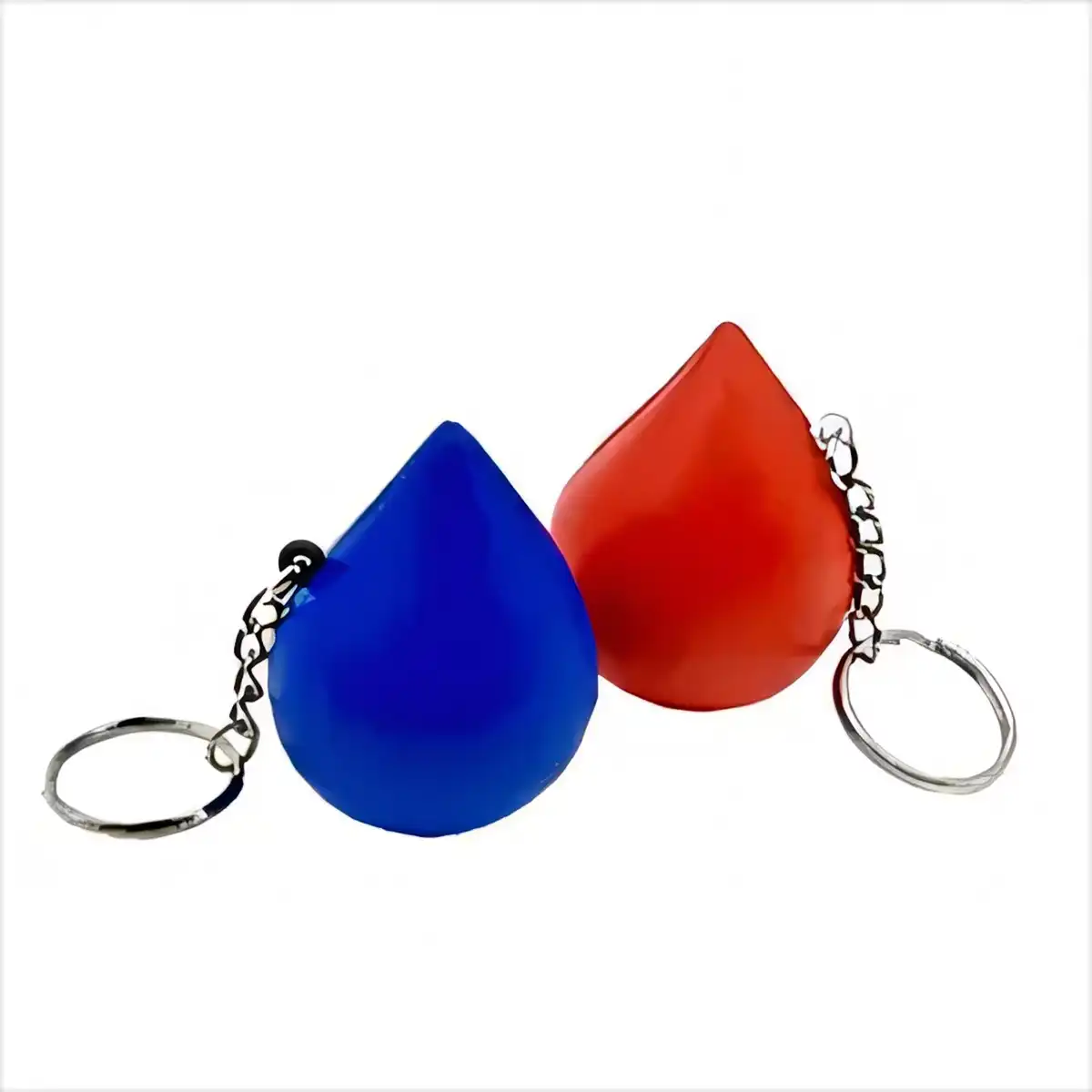 Drop Shape Stress Reliever Keychain product with accessories