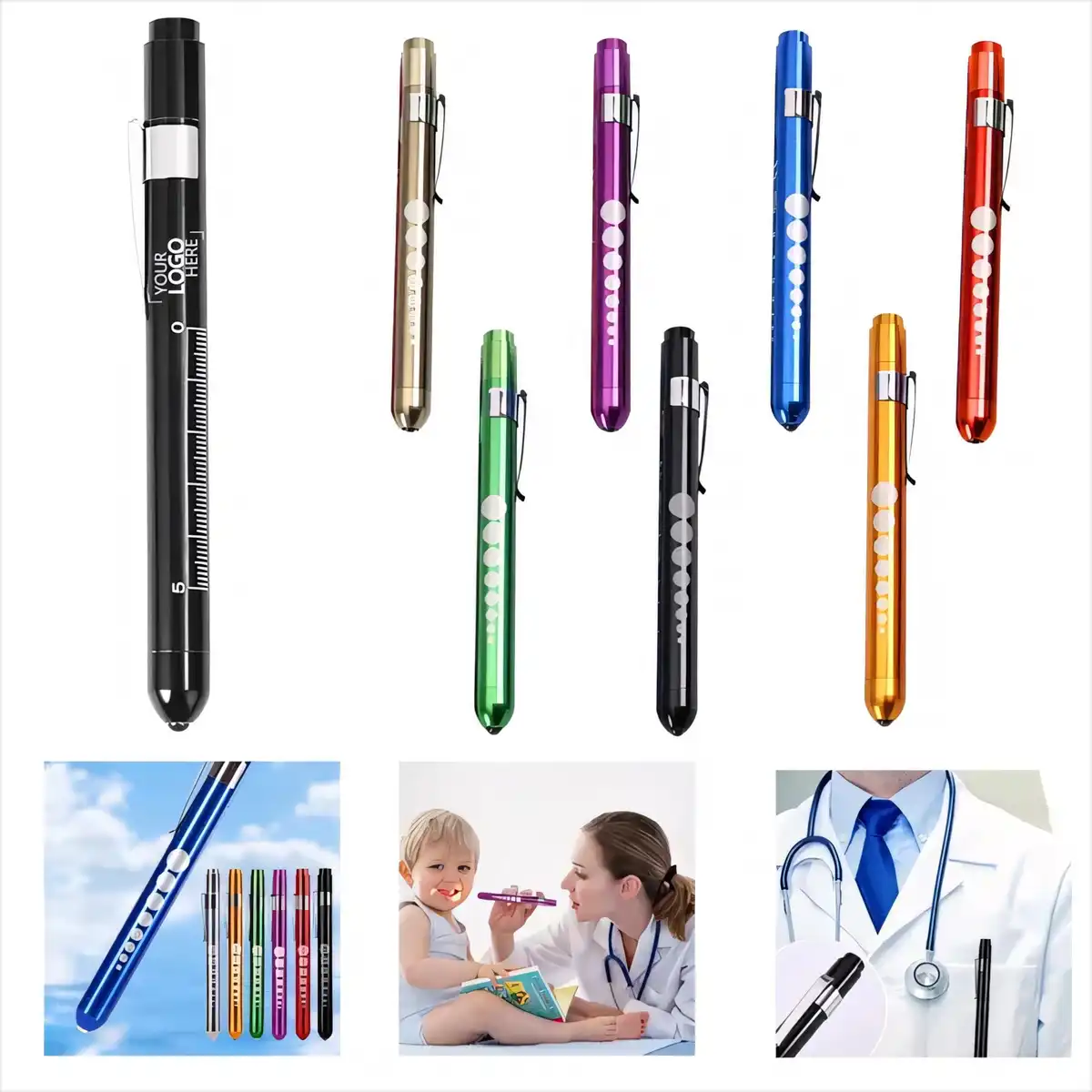 Aluminum LED Penlight Medical Exam Light