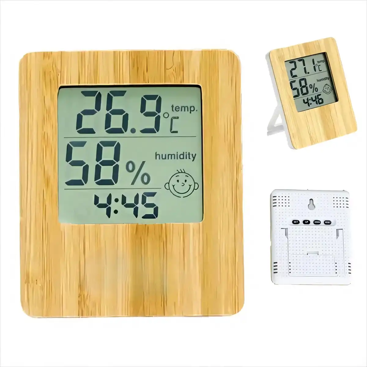 Bamboo Temp Humidity Clock
