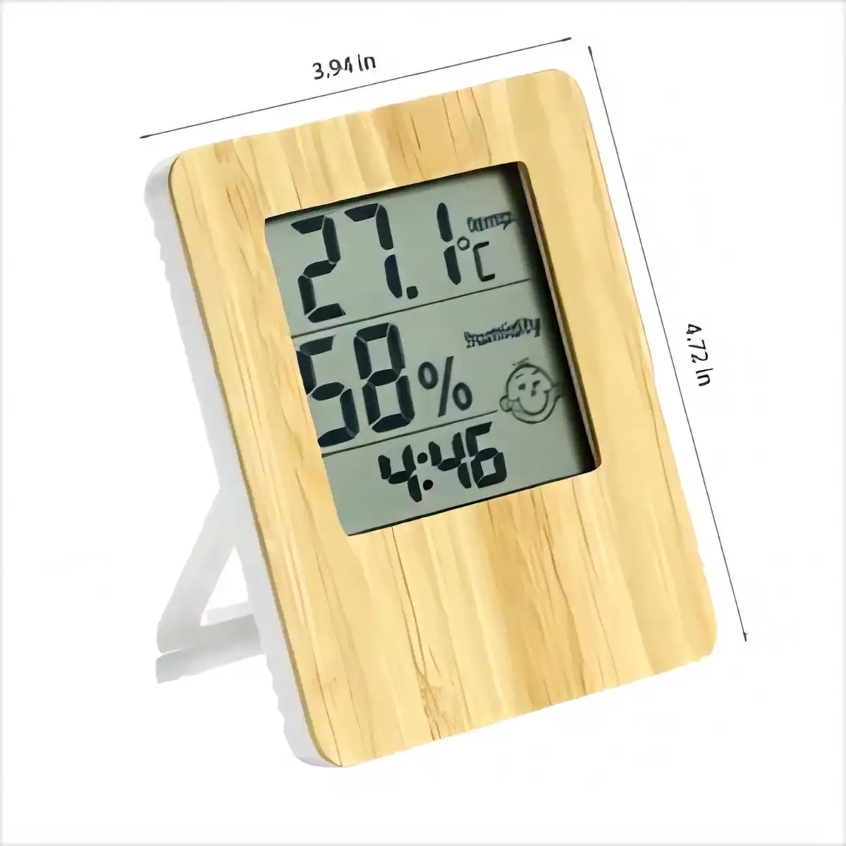Bamboo Temp Humidity Clock product detail view